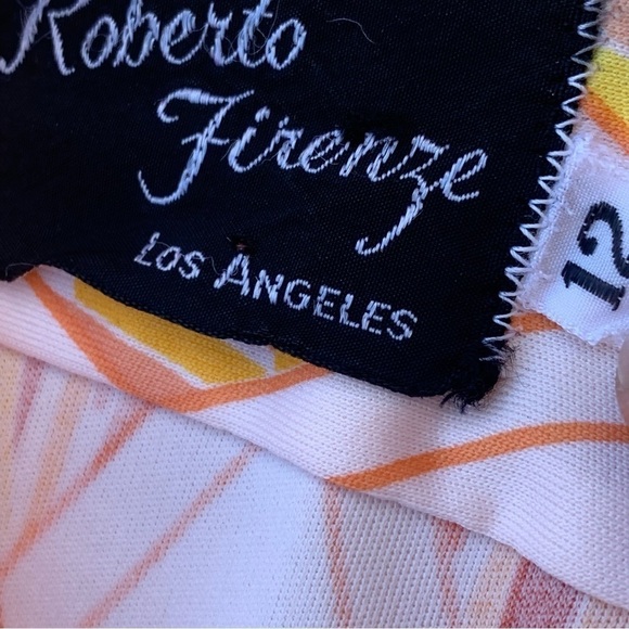 Vintage 60s Roberto Firenze Pastel abstract Collar Top size 12 - Picture 4 of 7